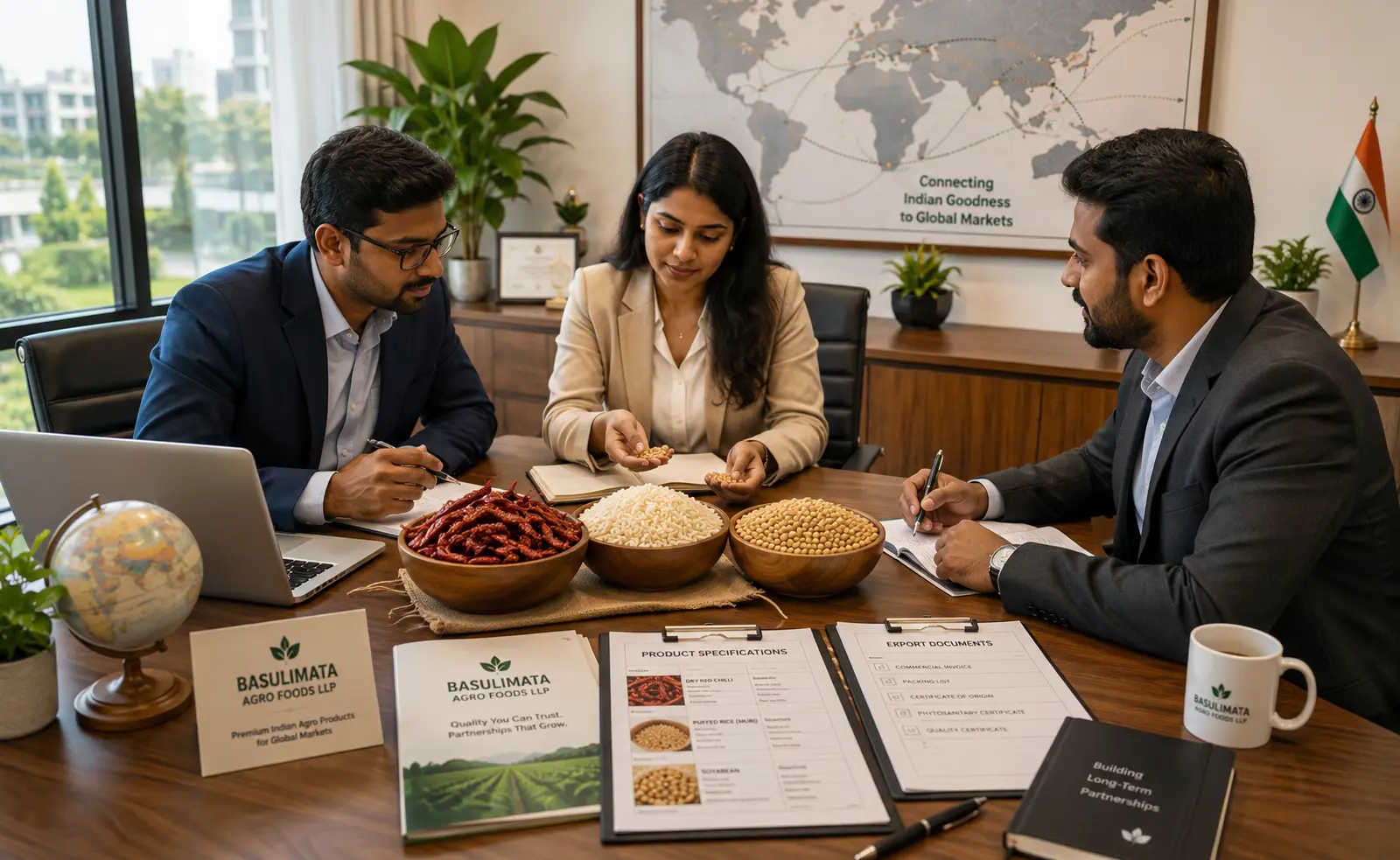 Basulimata Agro Foods team at a sourcing facility in India